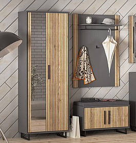 Передпокій Стелла 152 Меблі Сервіс Сірий / Дуб Натуральний