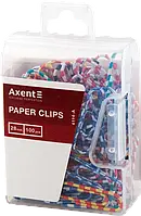 Скріпки канцелярські кольорові (28мм, круглі, 100шт) Axent 4114-A