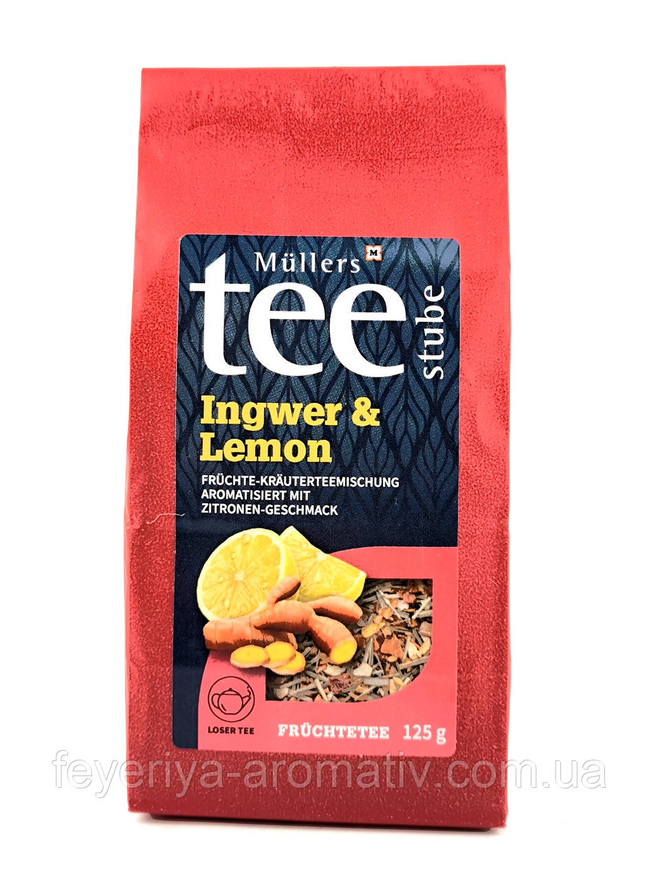 Фруктовий чай розсипний з імбирем та лимоном Mullers Tee Ingwer & Lemon 125 г