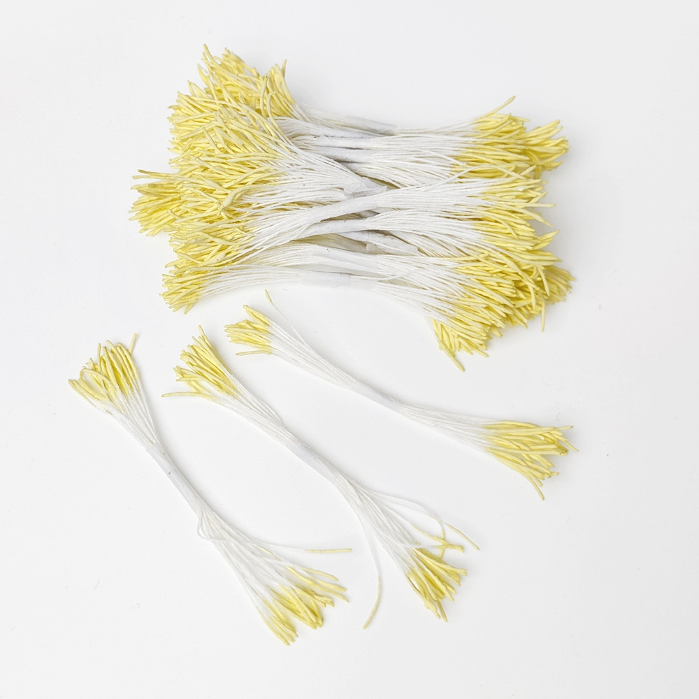 Тичинки подовжені, 23-25 ниток, 1х12 мм, ЛИМОННІ, Китай, фото 1