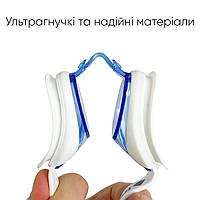 Дитячі окуляри для плавання Renvo Vishu JR Anti-fog білий, синій OSFM (1SG110-0304), фото 3