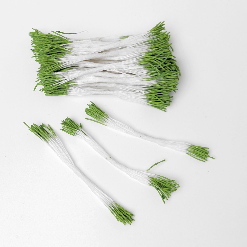 Тичинки подовжені, 23-25 ​​ниток, 1х12 мм, ЗЕЛЕНІ, Китай, фото 1