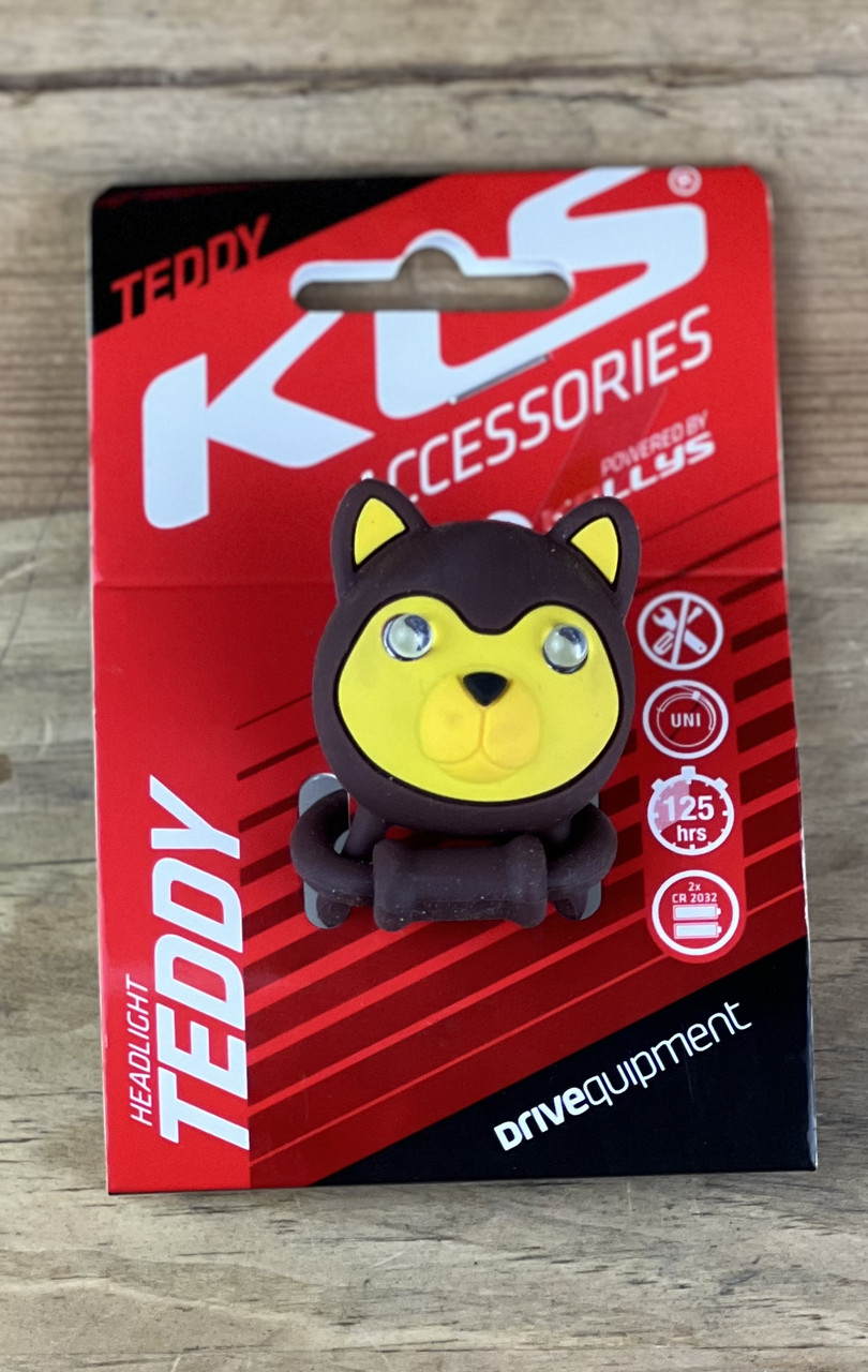 Фонарик на велосипед ліхтарик фара KLS Teddy коричневий, фото 1