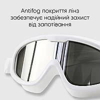 Маска для плавання Renvo Kariba Уні Anti-fog Чорний, Білий OSFM (2SM100-03), фото 3