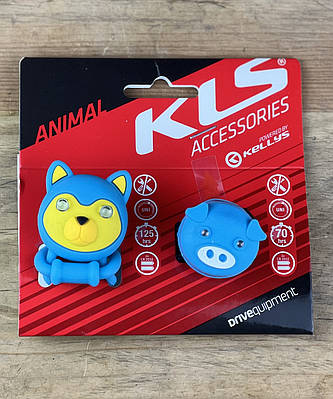 Фонарик на велосипед ліхтарик фара KLS Animal набор синій