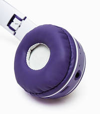 Дитячі навушники з котячими вушками Cat MZ-023 Bluetooth RGB підсвічування FM microSD Темно синій, фото 5
