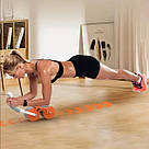 Автоматичний тренажер для живота, коліщатко для живота з подушечкою для пуш-апу WR-89, фото 7