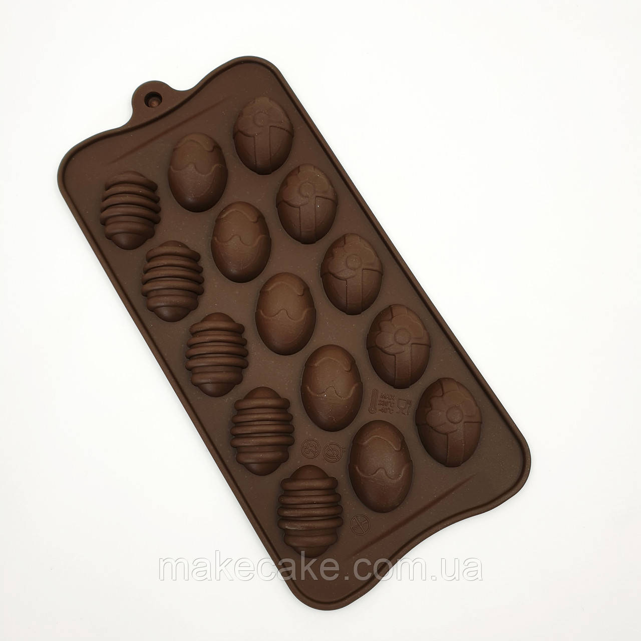 Силіконова форма для цукерок Яєчки асорті — 15 шт., фото 1