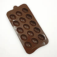 Силіконова форма для цукерок Яєчки асорті — 15 шт., фото 3