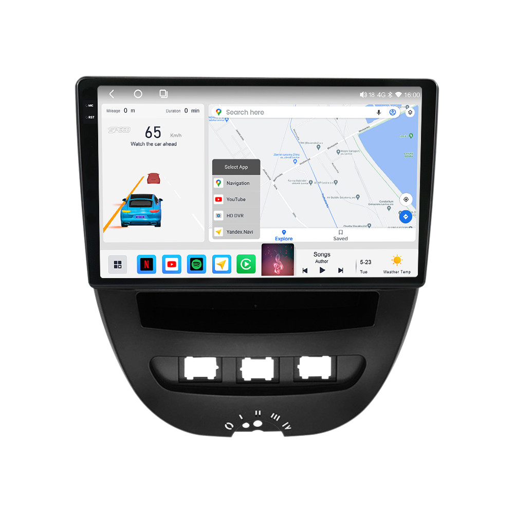 Штатная магнитола Mekede M6 Plus Peugeot 107 (2005-2014) CarPlay QleD