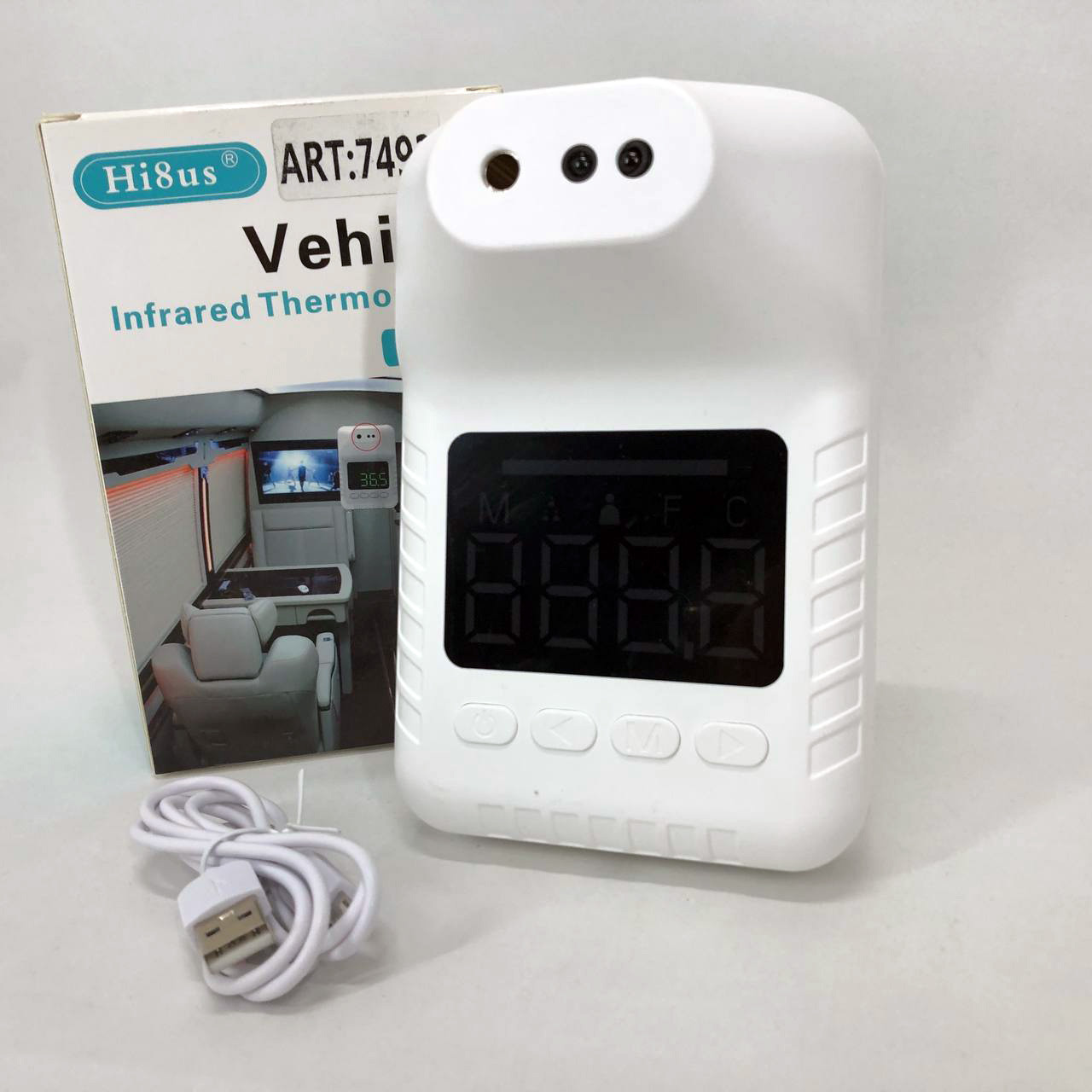 Стаціонарний безконтактний термометр Hi8us HG 02 з голосовими повідомленнями, Термометр електронний MI-25, фото 1