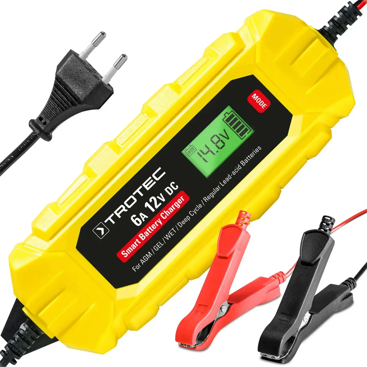 Trotec PBCS 6A | Інтелектуальний портативний зарядний пристрій для автомобільного акумулятору 12V (4-150Ah)