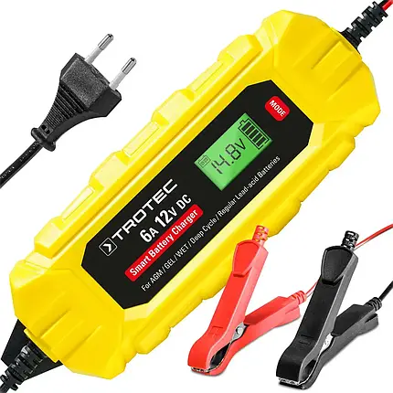 Trotec PBCS 6A | Інтелектуальний портативний зарядний пристрій для автомобільного акумулятору 12V (4-150Ah), фото 1