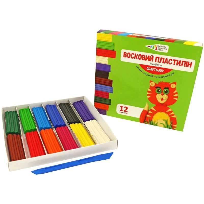 Набір для ліплення пластилін 331017/Cr 12 кольорів