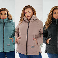 Жіноча весняна куртка 50,52,54,56,58,60 беж Мокко чорна мята графіт молоко