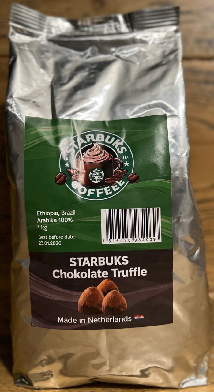 Кава в зернах Starbucks CHOCOLATE TRUFFLE Blonde Roast 900г, 100% Arabica з ароматом ШОКОЛАДУ