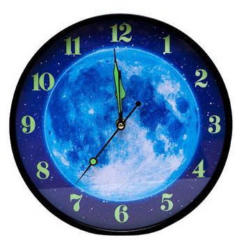 Годинник настінний №-145 на батарейках, матеріал пластик, розмір 30 см, чорний