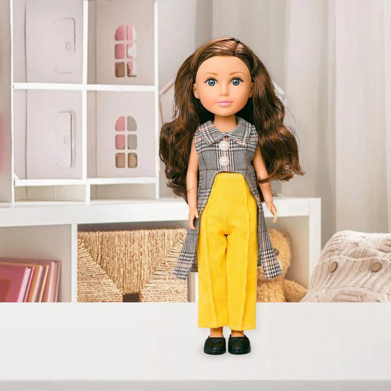 Велика рухлива лялька Little Milly 35 см Стильна деталізована іграшка для дівчинки знімний одяг взуття, фото 1