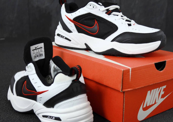 Мужские кроссовки Nike AIR MONARCH IV, (Найк Аір Монарх 4), кожа, черно ...