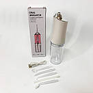 Іригатор для чищення зубів та порожнини рота Oral Irrigator з акумулятором та змінними насадками. Колір: білий JR-16, фото 2