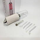 Іригатор для чищення зубів та порожнини рота Oral Irrigator з акумулятором та змінними насадками. Колір: білий JR-16, фото 8