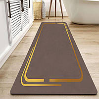 Суперпоглощающий Диатомитовый Коврик Aquarius для ванной и кухни 50 х 120 см Коричневый Мрамор