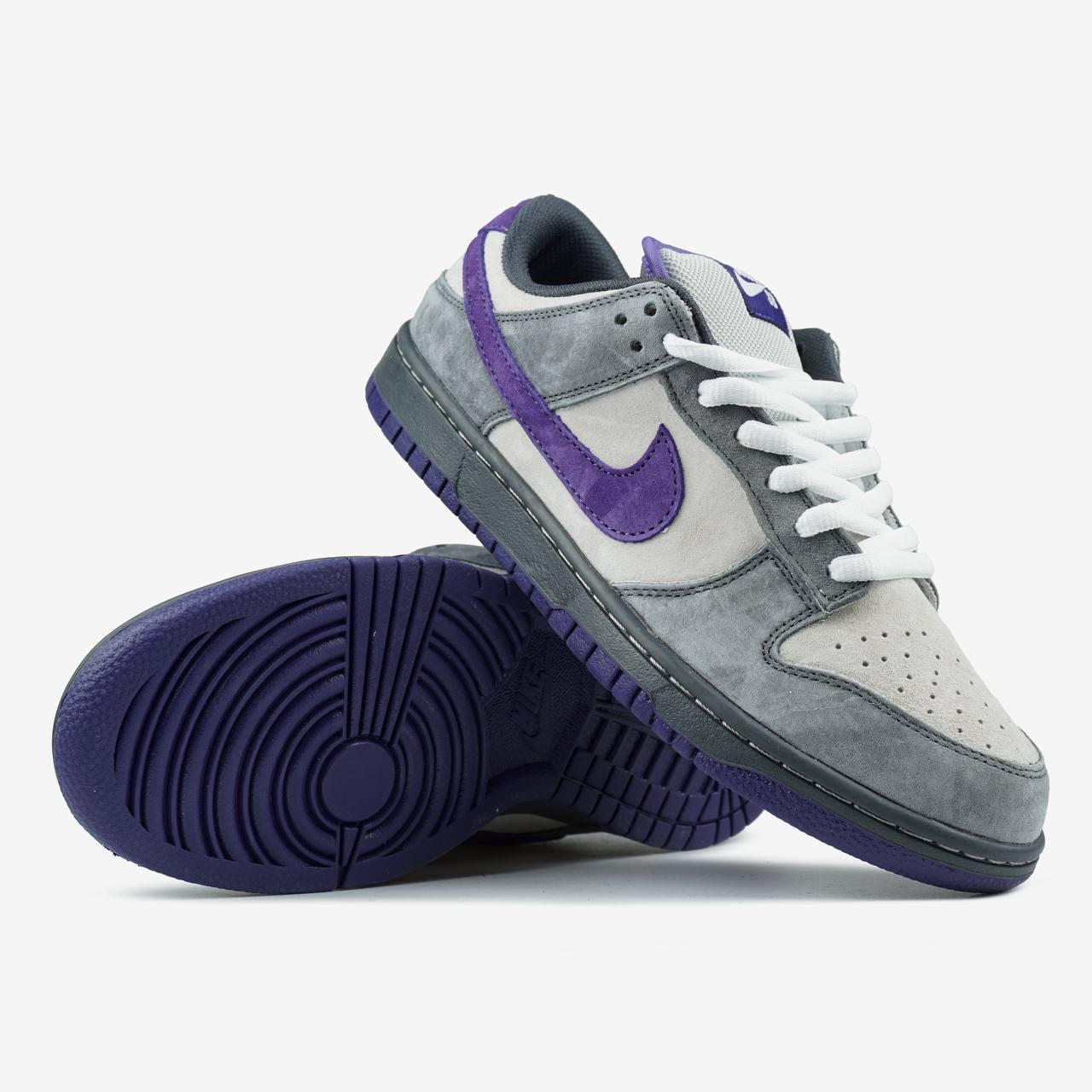 Кросівки Nike Dunk Low Purple Grey Pigeon Кеди унісекс Найк СБ Данк сірі замша демісезон