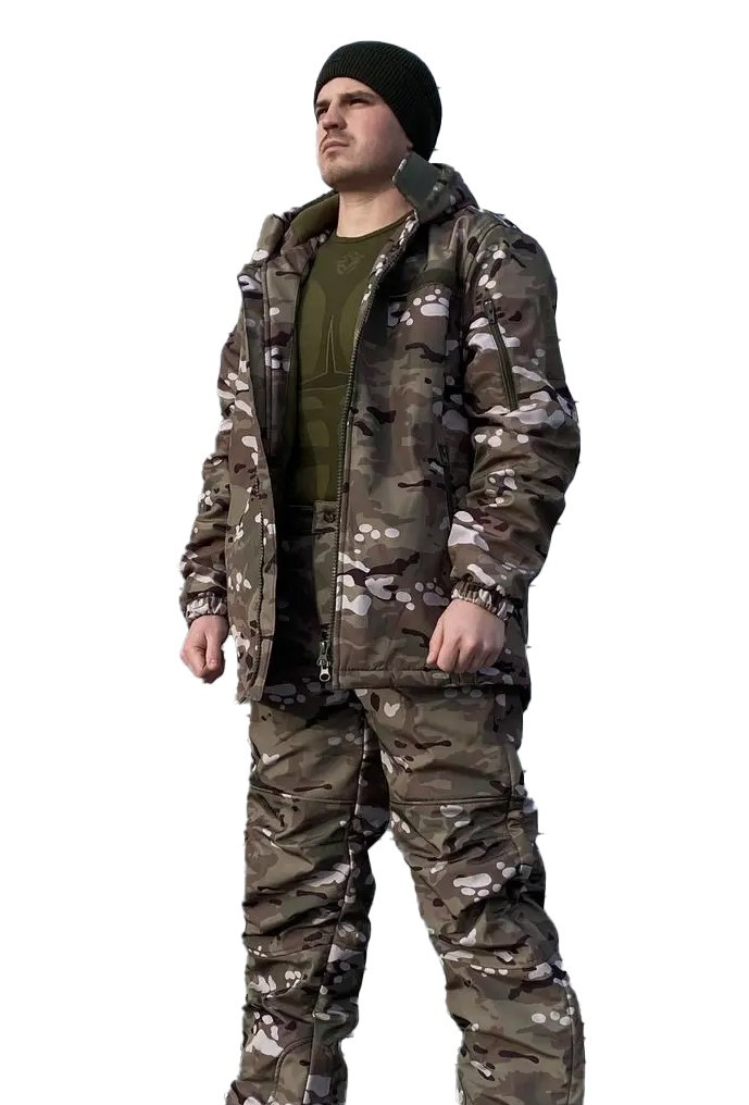 Костюм тактичний SoftShell куртка + штани мультикам Single Sword