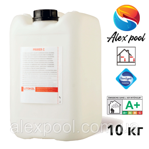 Litokol PRIMER C 10 кг — Ґрунтовка, праймер глибокопроникний для стяжки (PRMC0010)