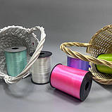 Стрічки для упаковки квітів та подарунків ширина 5 мм 300 метрів блакитні, стрічка для декору, фото 3