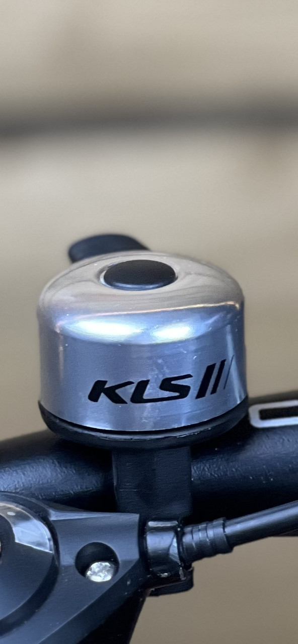 Сигнал на велосипед дзвінок KLS Bang 10 silver на кермо (OEM packaging), фото 1