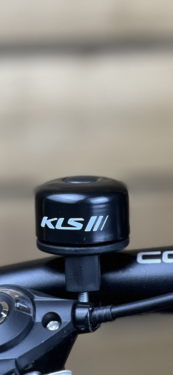 Сигнал на велосипед дзвінок KLS Bang 10 black на кермо (OEM packaging)