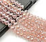 Намистини рондель / 8*6 мм / Кількість: 65-70 шт / Прозорий / з АБ / Ніжно-рожевий №321, фото 3