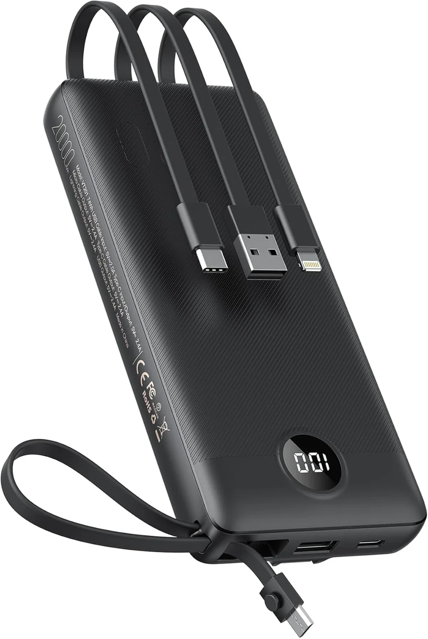 Портативний зарядний пристрій Veektomx 20000mAh, синій