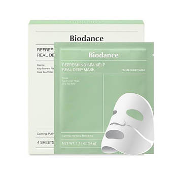 Заспокійлива гідрогелева маска з водоростями Biodance Refreshing Sea Kelp Real Deep Mask 1 шт