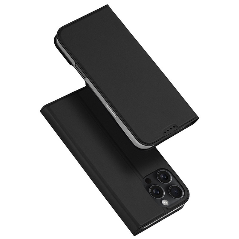 Чохол-книжка Dux Ducis з кишенею для візиток для iPhone 16 Pro Black, фото 1