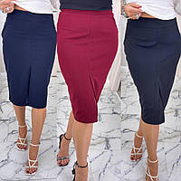 Женские юбки - 8118-аз - Стильная женская юбка карандаш ниже колена