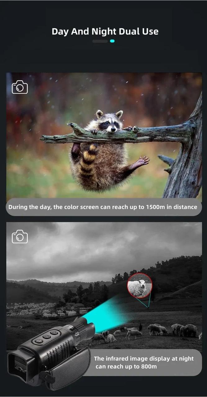 Побачити все: Монокуляр нічного бачення 1080P HD з IR-підсвіткою, фото 1
