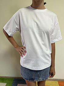Футболка "Oversize" біла для дівчаток р.128/164; Гурт. Україна