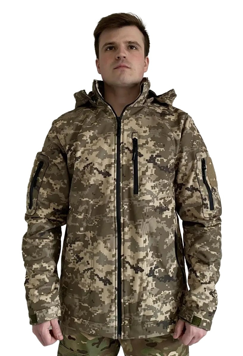 Куртка військова SQUAD Tactical SoftShell піксель