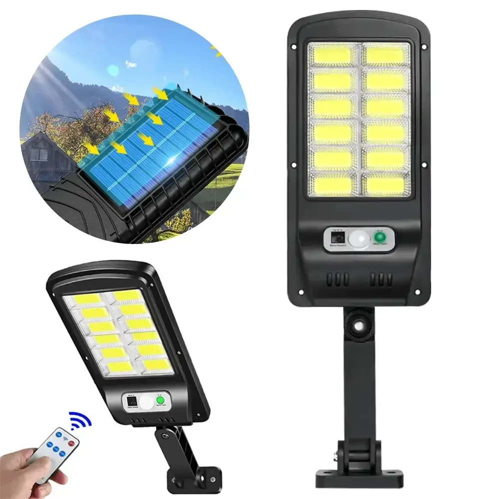 Уличный фонарь на солнечной батарее LED Solar Street Light BK-128B-12COB с датчиком движения и пультом