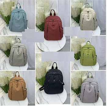 Жіночий рюкзак міський 38*28 см на блискавці з кишенею в різних кольорах Zhenya