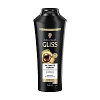 Укрепляющий шампунь Gliss Kur Ultimate Repair Стойкость и блеск, для сильно поврежденных и сухих волос, 400 мл