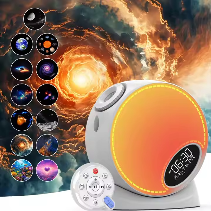 Проектор зоряного неба Starry Night Light 4K HD з будильником і нічником, фото 1