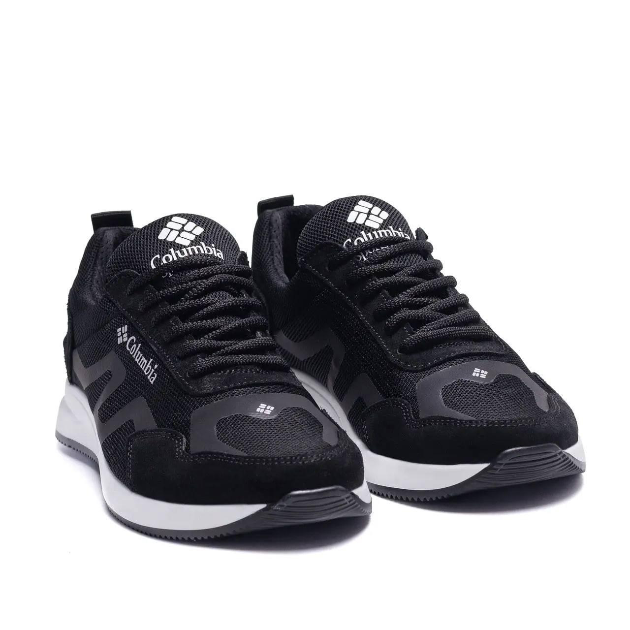 Чоловічі літні кросівки чорно-білі — натуральна замша, текстиль, легкі та дихаючі, фото 1