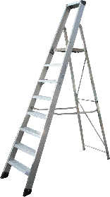 Алюмінієва одностороння драбина SHRP 8 ступенів 1.69 м