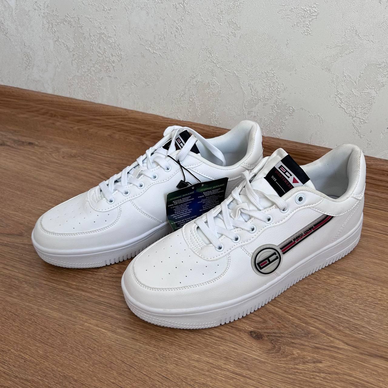 Чоловічі кросівки Enrico Coveri білі повсякденні для прогулянок Мокасини, кеді Оригінал 45 р, фото 1