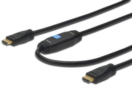 Кабель DIGITUS HDMI (M/M), High speed, активний, 30м, чорний, фото 1
