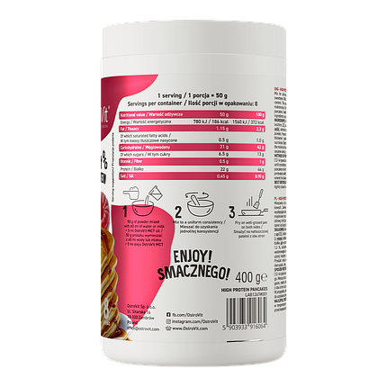 Protein Pancakes OstroVit 400 g With Strawberry & Raspberry, фото 3