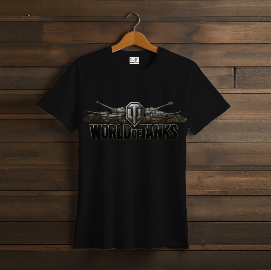 Футболка унісекс з принтом танки World of Tanks відеогра логотип заставка 1